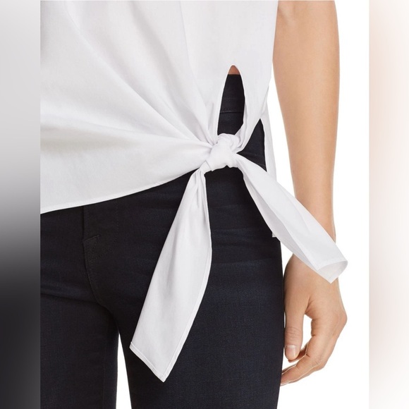 NWOT Dylan Gray White Sleeveless Tie-Front Top Size S - Picture 3 of 9